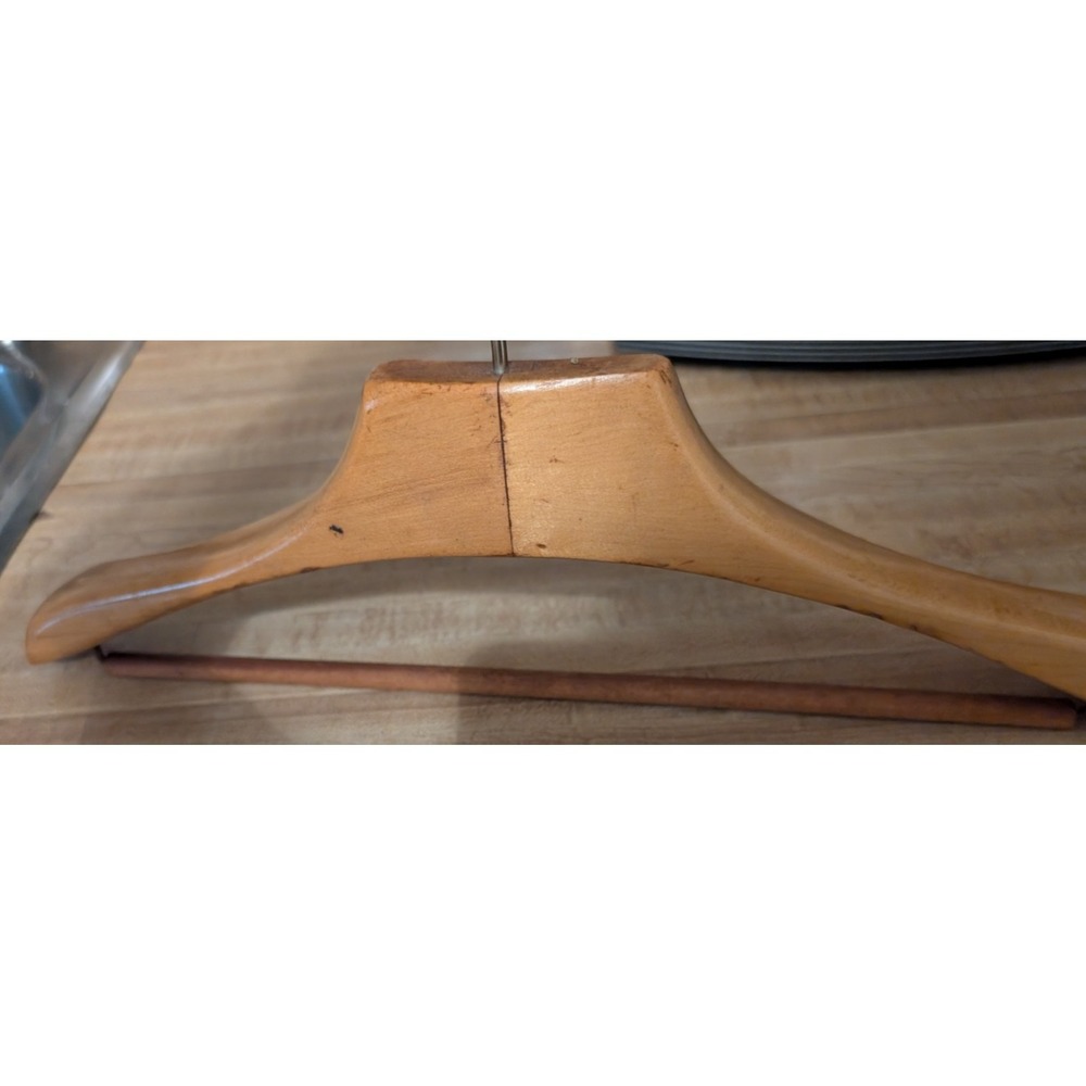 Vintage The Setwell Wooden Suit Coat & Pants Hanger 18" - Picture 3 of 5